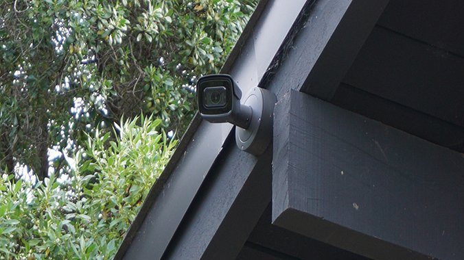 Security Camera on the Side of a House